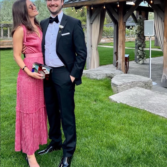 -*SOLD*-Sabina Musyev dress in hot pink - Picture 4 of 5